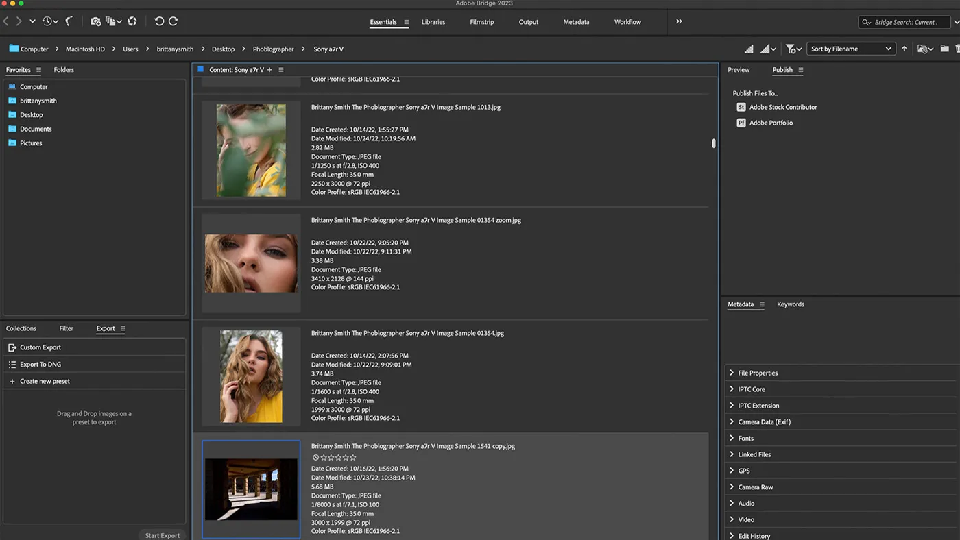 محیط Adobe Bridge در مک + دانلود Adobe Bridge با اپ استور مک ای زی