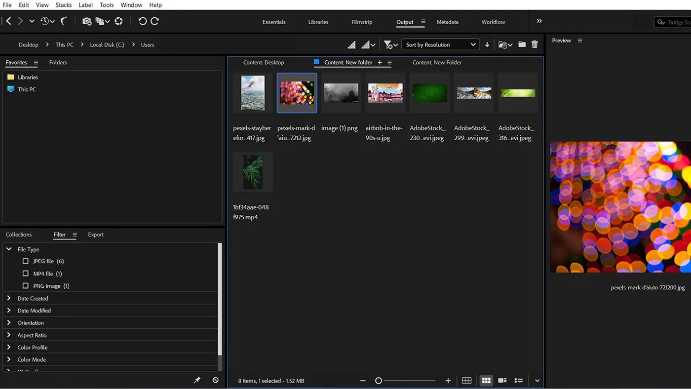 محیط Adobe Bridge در مک + دانلود Adobe Bridge با اپ استور مک ای زی