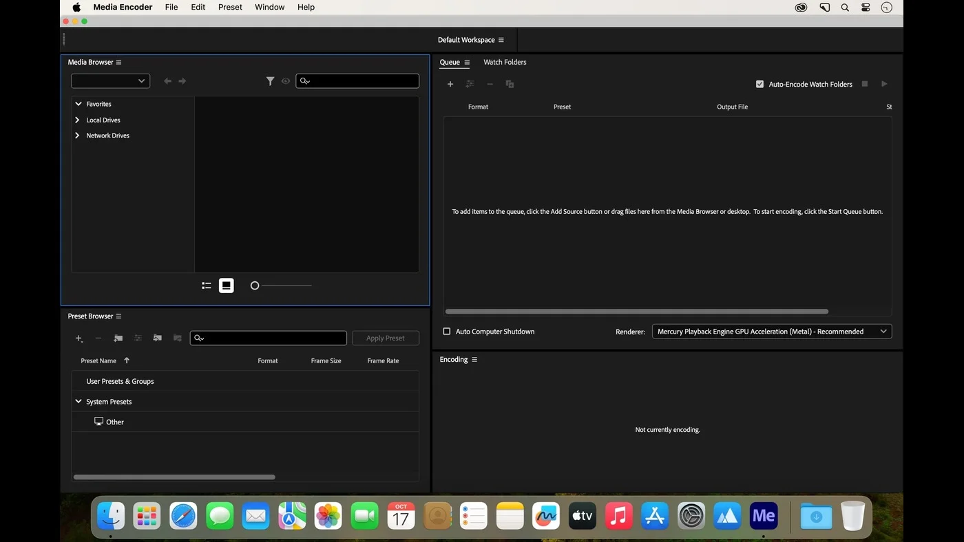 محیط Adobe Media Encoder در مک + دانلود Adobe Media Encoder با اپ استور مک ای زی