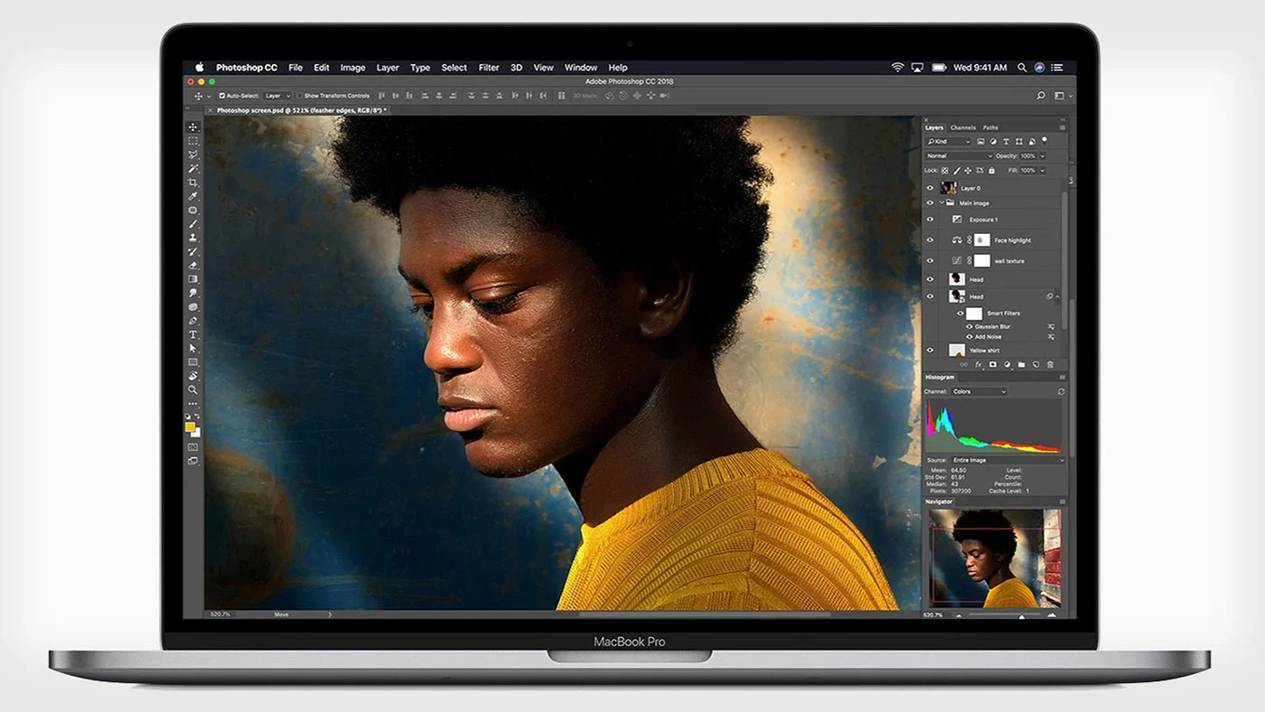 محیط Adobe Photoshop در مک + دانلود Adobe Photoshop با اپ استور مک ای زی