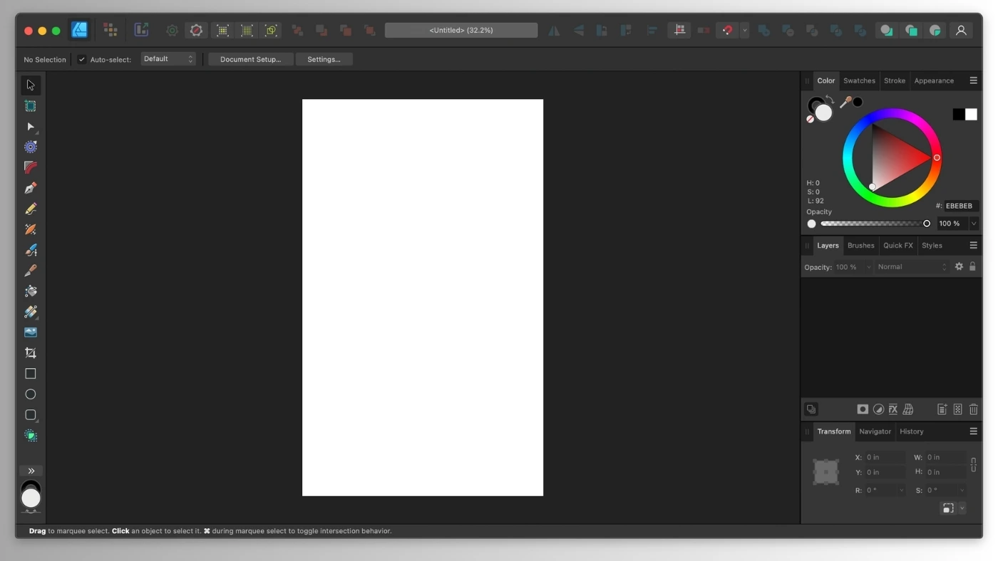 محیط Affinity Designer 2 در مک + دانلود Affinity Designer 2 با اپ استور مک ای زی