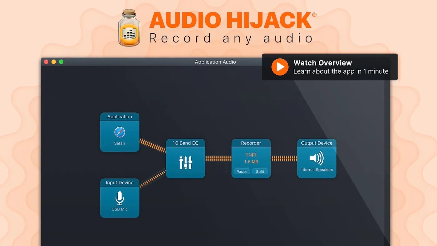 محیط Audio Hijack در مک + دانلود Audio Hijack با اپ استور مک ای زی