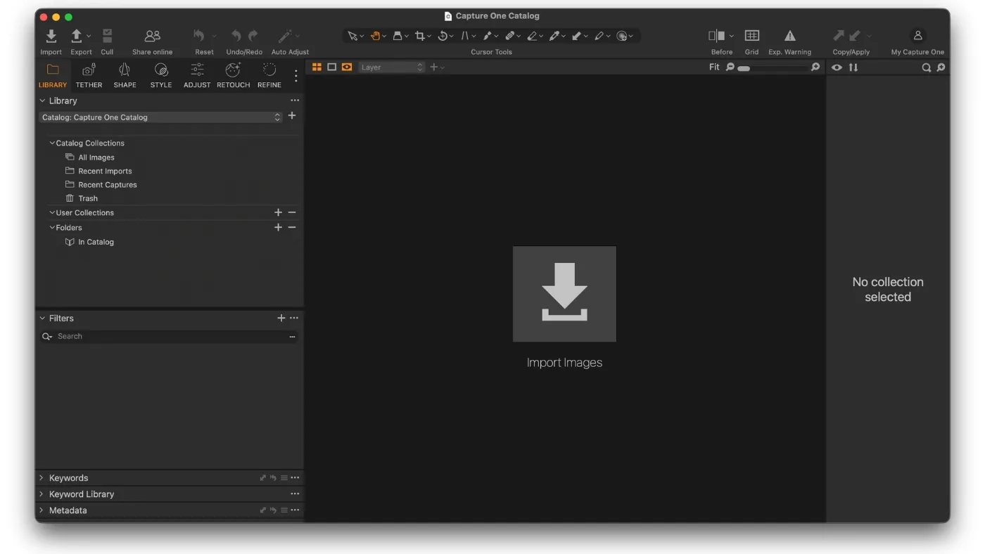 محیط Capture One در مک + دانلود Capture One با اپ استور مک ای زی