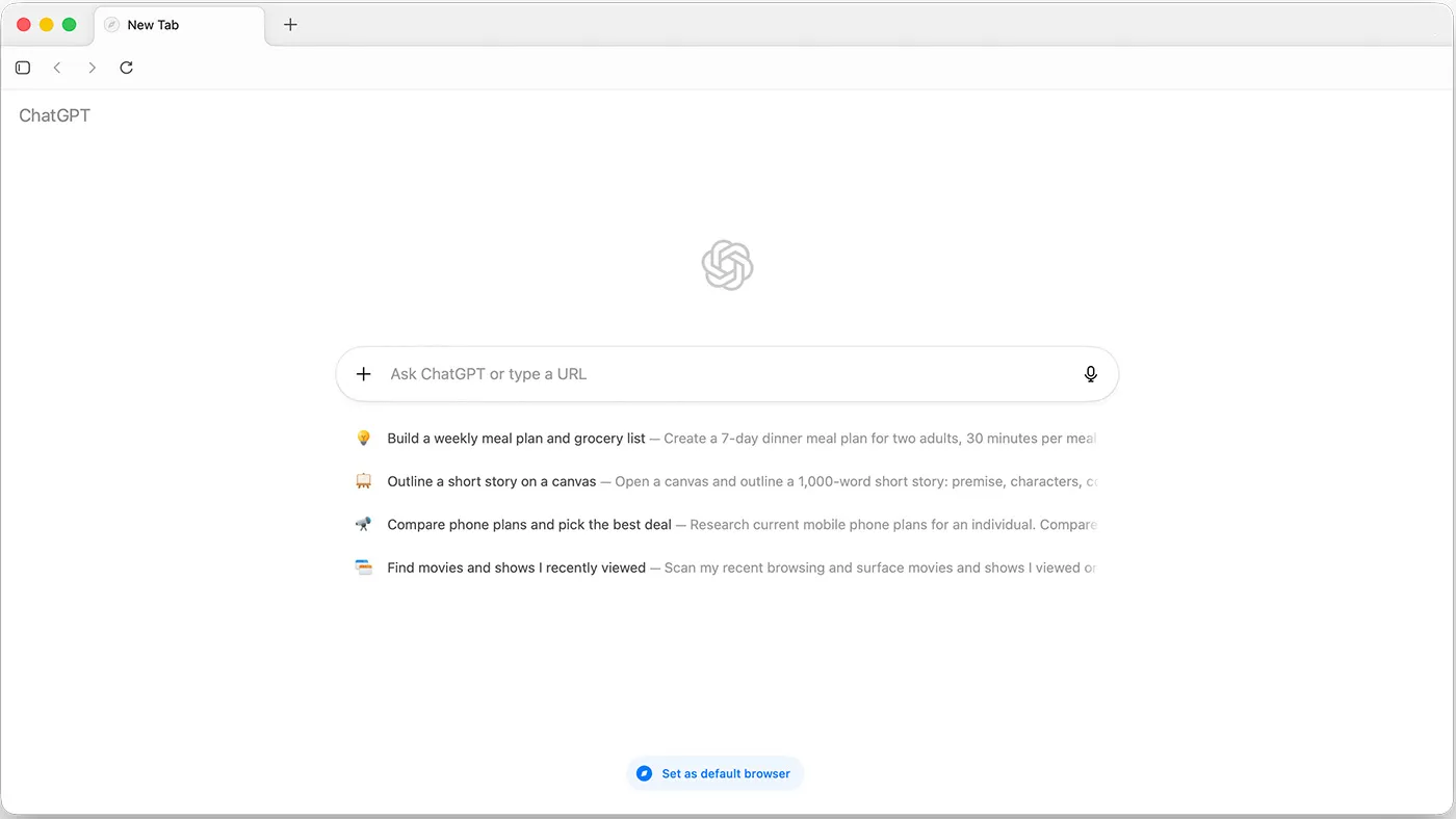محیط ChatGPT Atlas در مک + دانلود ChatGPT Atlas با اپ استور مک ای زی