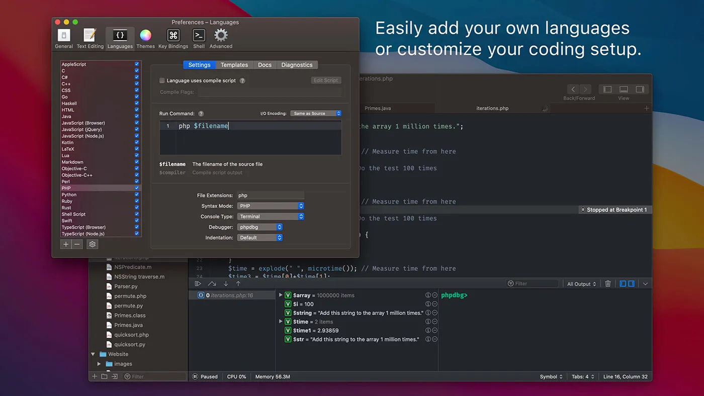 محیط CodeRunner در مک + دانلود CodeRunner با اپ استور مک ای زی
