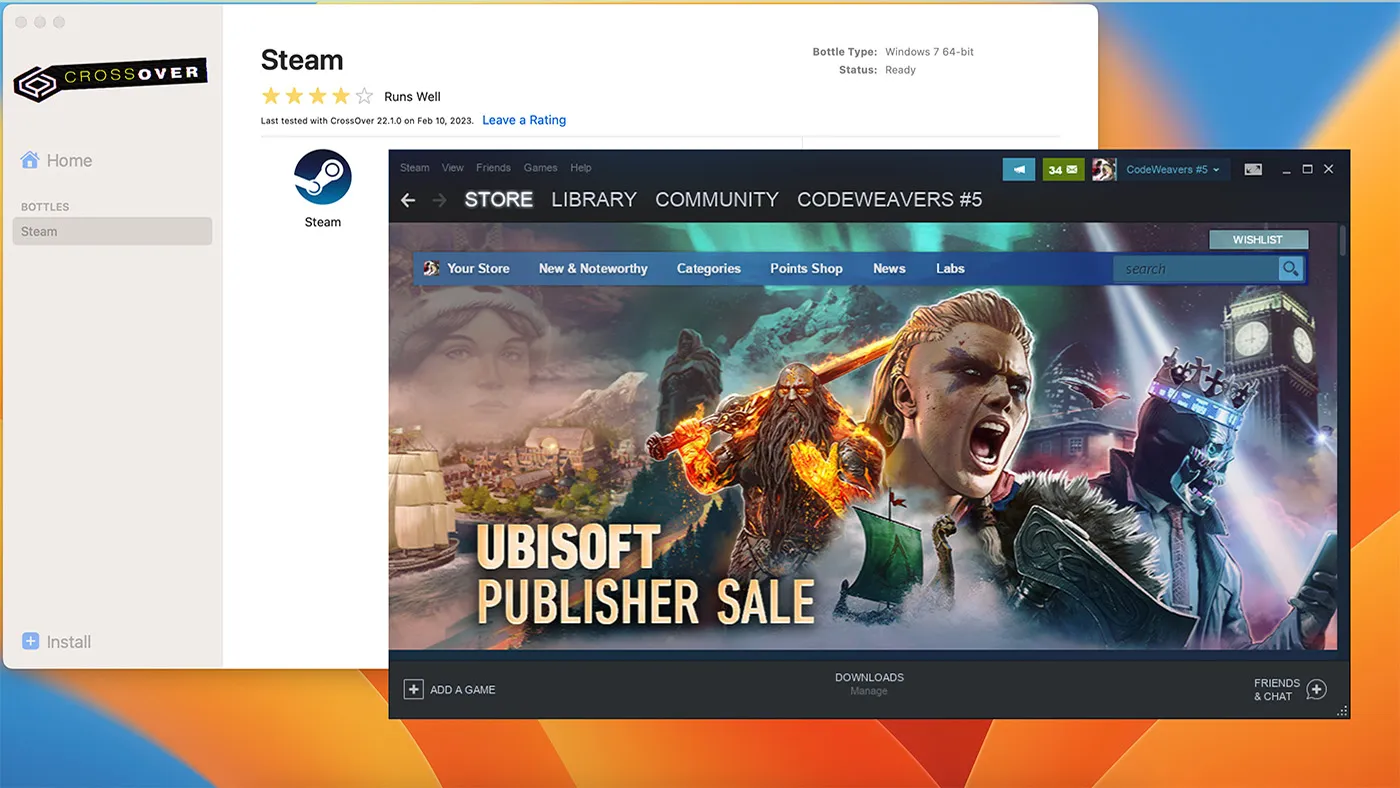 محیط CrossOver در مک + دانلود CrossOver با اپ استور مک ای زی