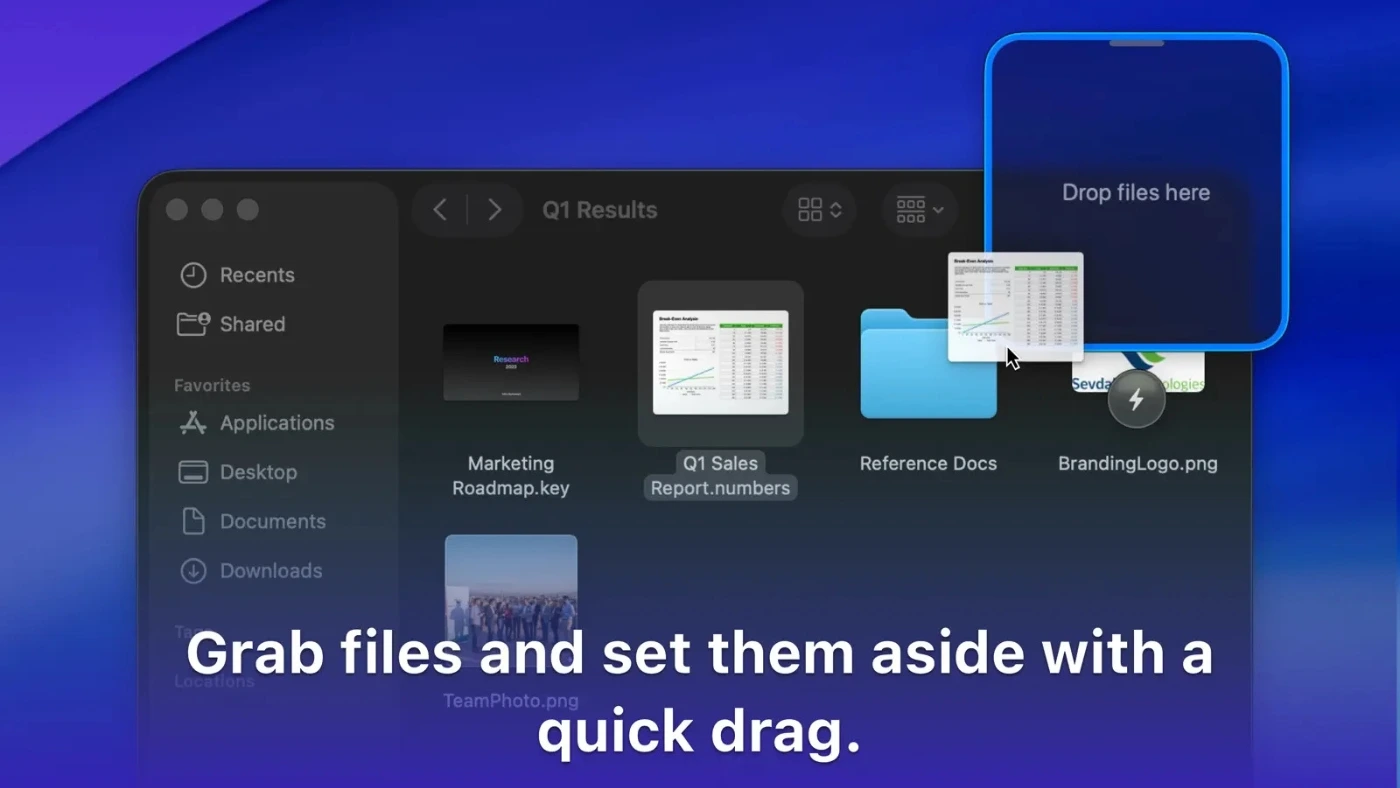محیط Dropover در مک + دانلود Dropover با اپ استور مک ای زی
