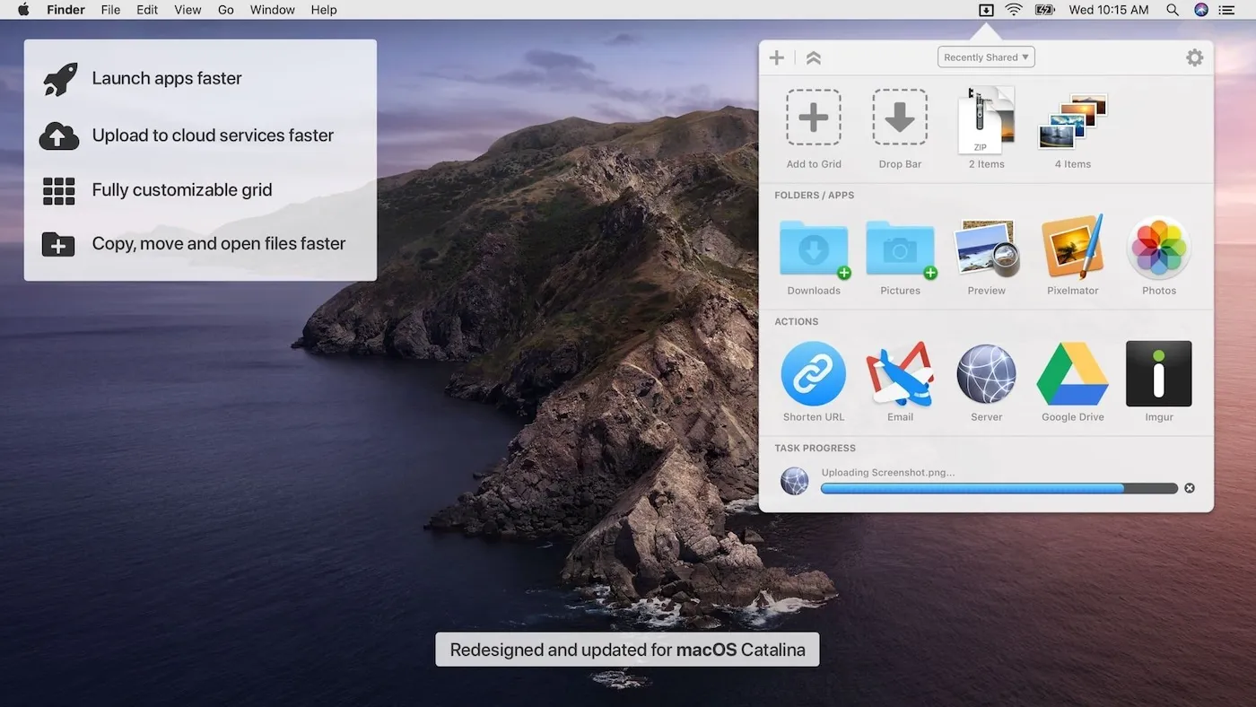 محیط Dropzone Pro در مک + دانلود Dropzone Pro با اپ استور مک ای زی