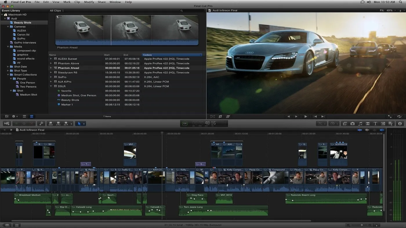 محیط Final Cut Pro در مک + دانلود Final Cut Pro با اپ استور مک ای زی