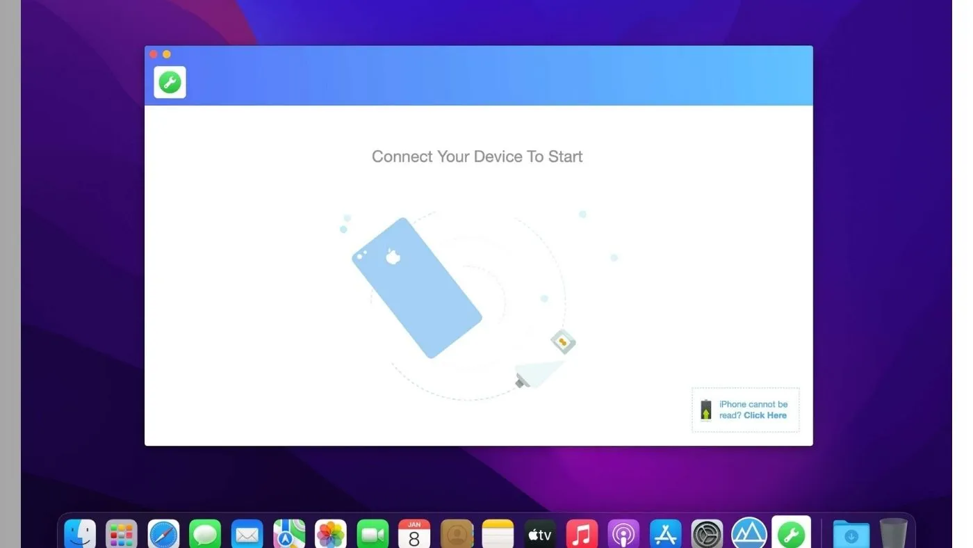 محیط Fix My iPhone در مک + دانلود Fix My iPhone با اپ استور مک ای زی
