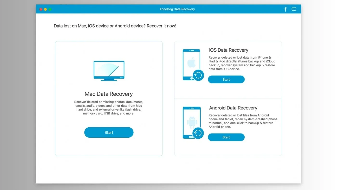 محیط FoneDog Data Recovery در مک + دانلود FoneDog Data Recovery با اپ استور مک ای زی