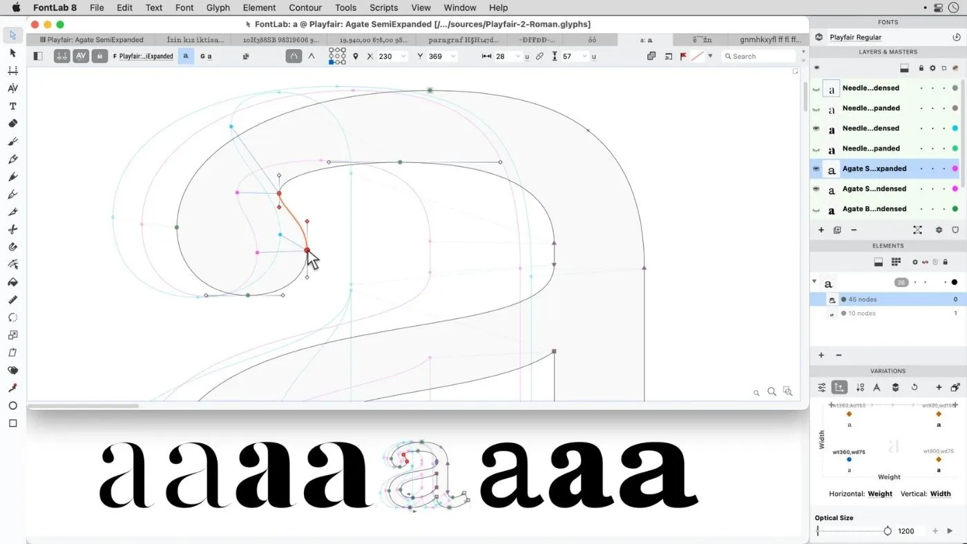 محیط FontLab 8 در مک + دانلود FontLab 8 با اپ استور مک ای زی
