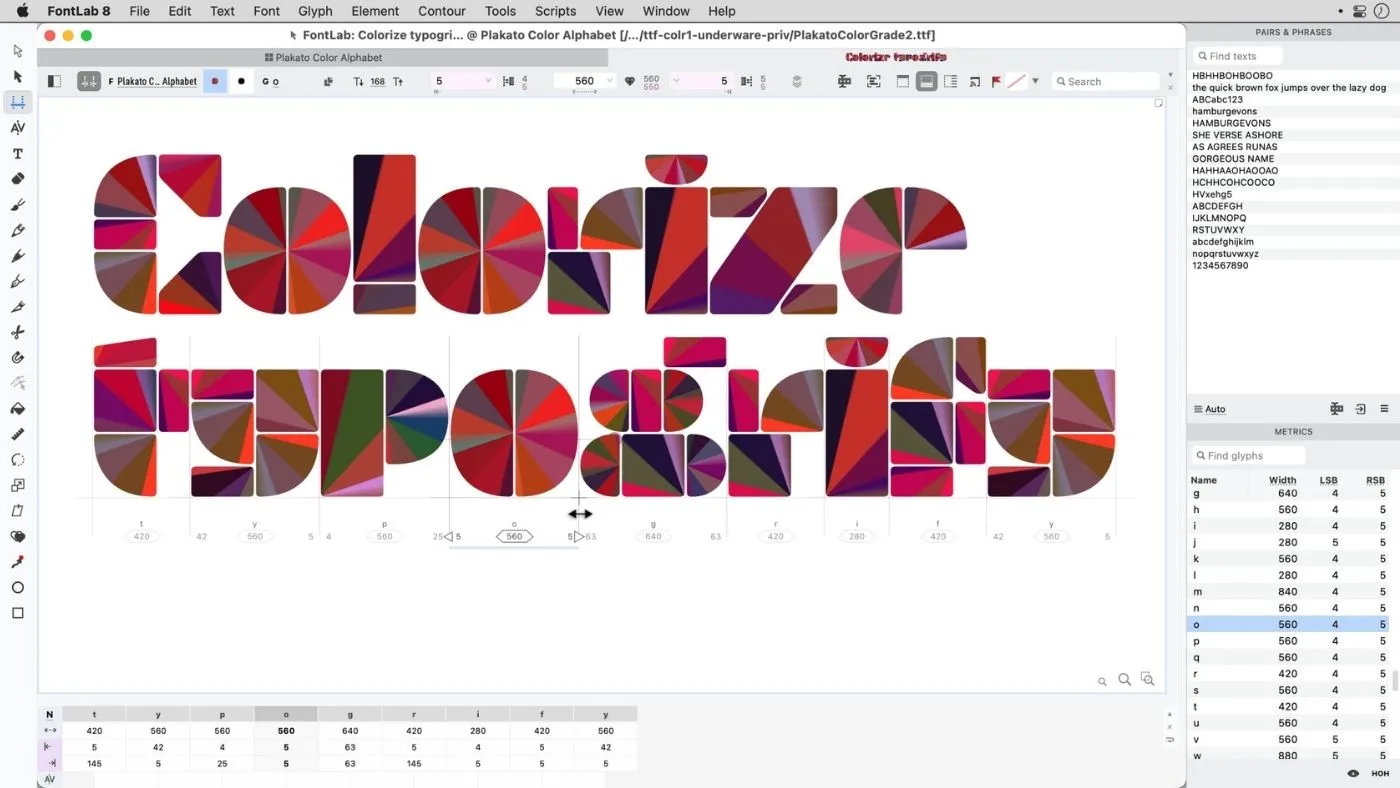 محیط FontLab 8 در مک + دانلود FontLab 8 با اپ استور مک ای زی