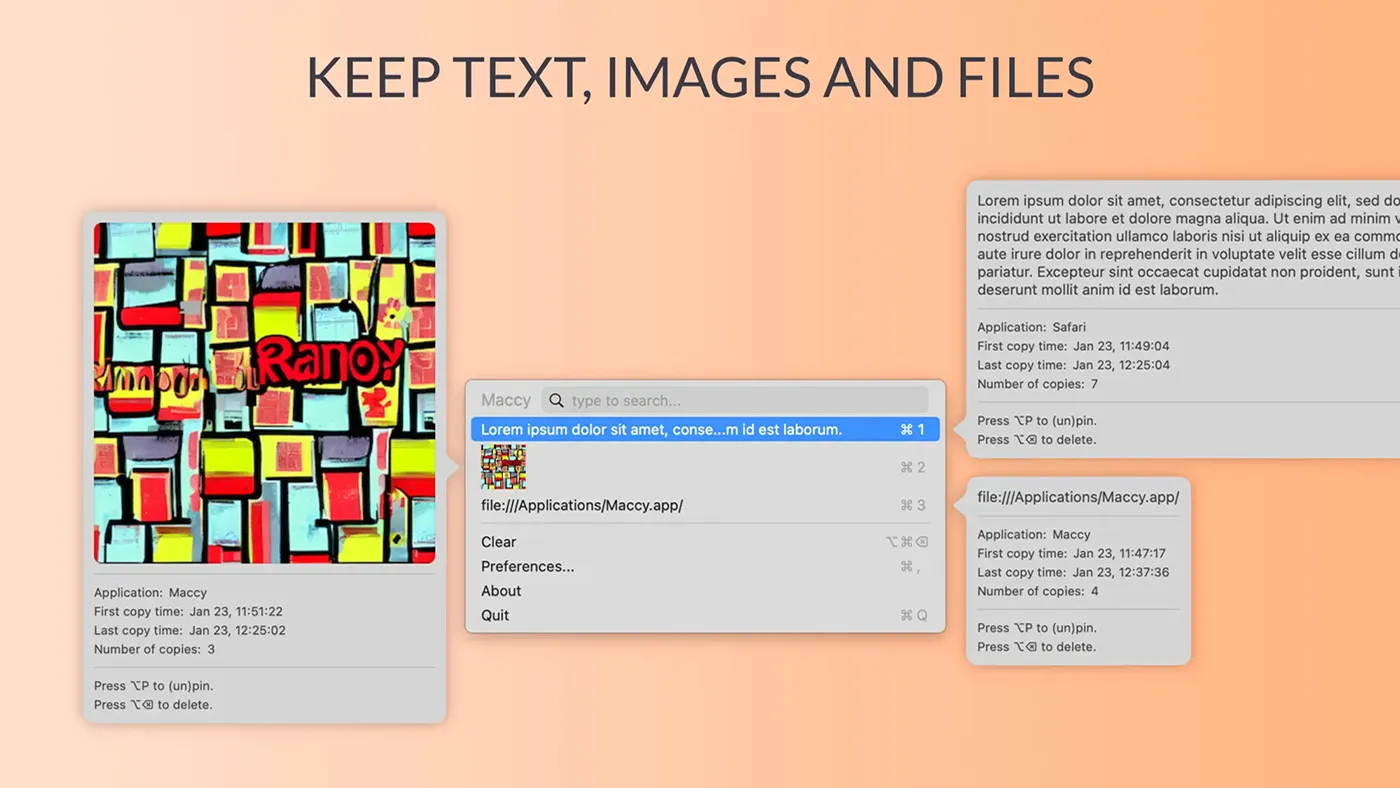 محیط Maccy در مک + دانلود Maccy با اپ استور مک ای زی
