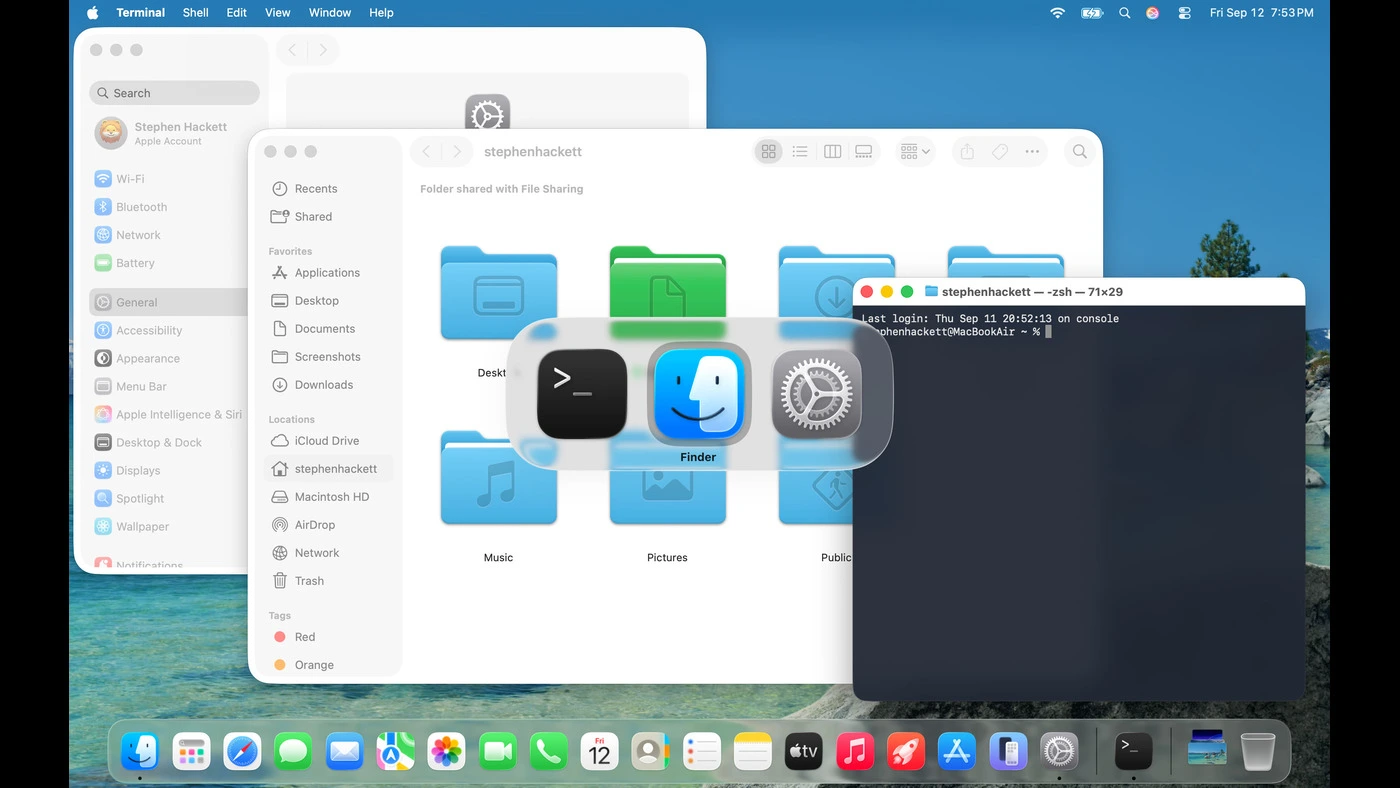 محیط macOS Tahoe 26.6 در مک + دانلود macOS Tahoe 26.6 با اپ استور مک ای زی