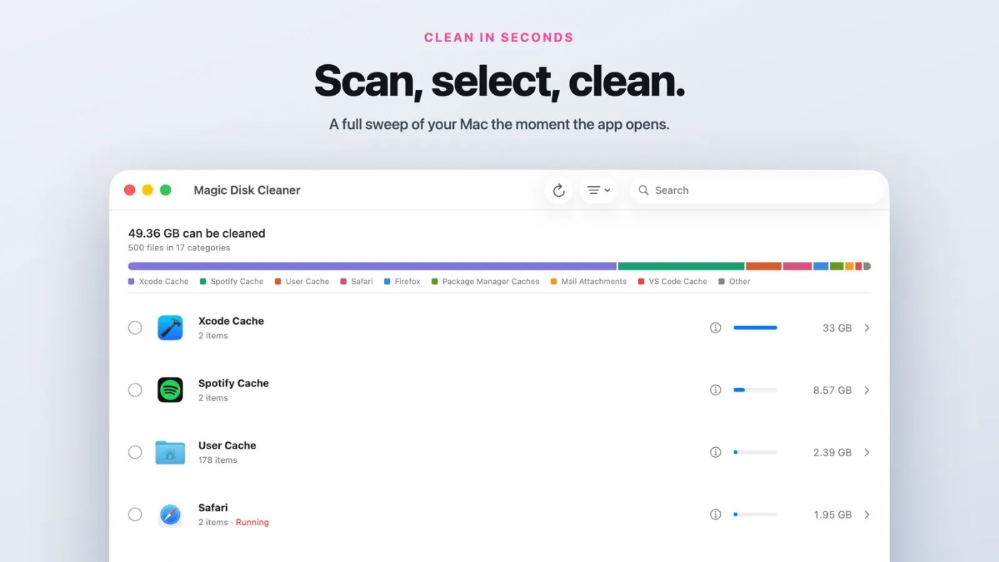 محیط Magic Disk Cleaner در مک + دانلود Magic Disk Cleaner با اپ استور مک ای زی