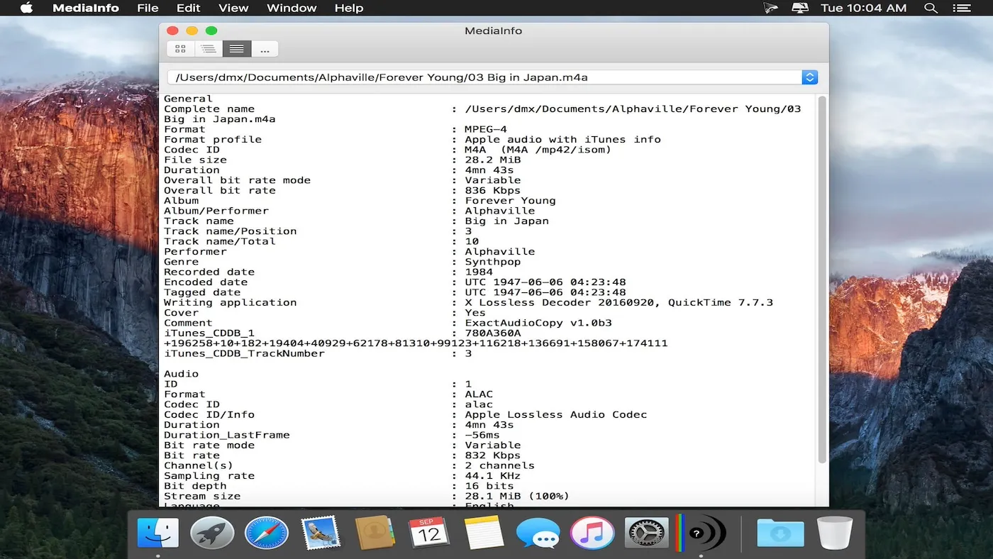 محیط MediaInfo در مک + دانلود MediaInfo با اپ استور مک ای زی