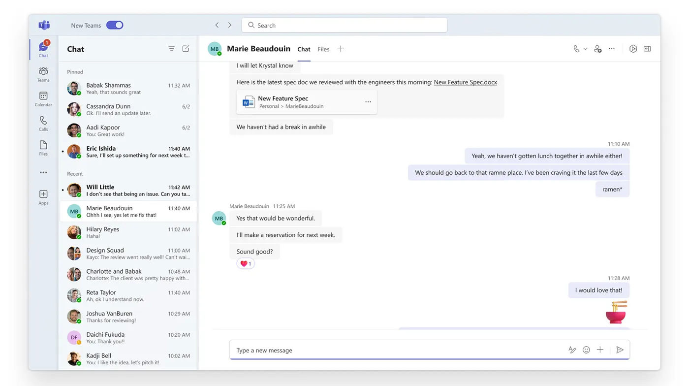 محیط Microsoft Teams در مک + دانلود Microsoft Teams با اپ استور مک ای زی
