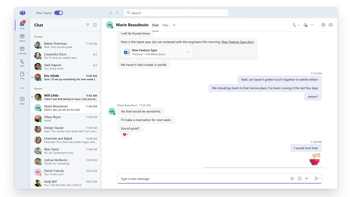 محیط Microsoft Teams در مک + دانلود Microsoft Teams با اپ استور مک ای زی