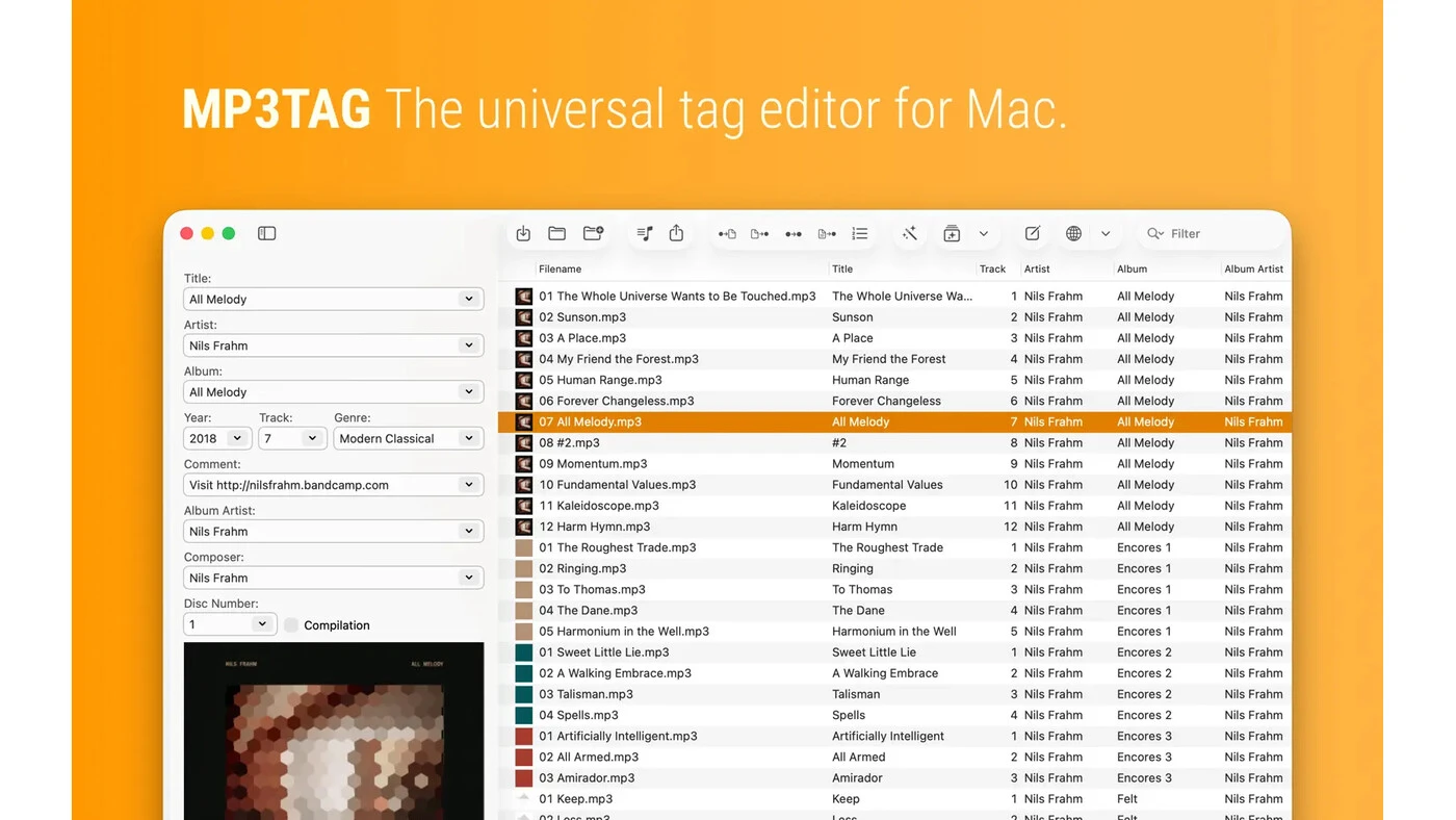 محیط Mp3tag در مک + دانلود Mp3tag با اپ استور مک ای زی