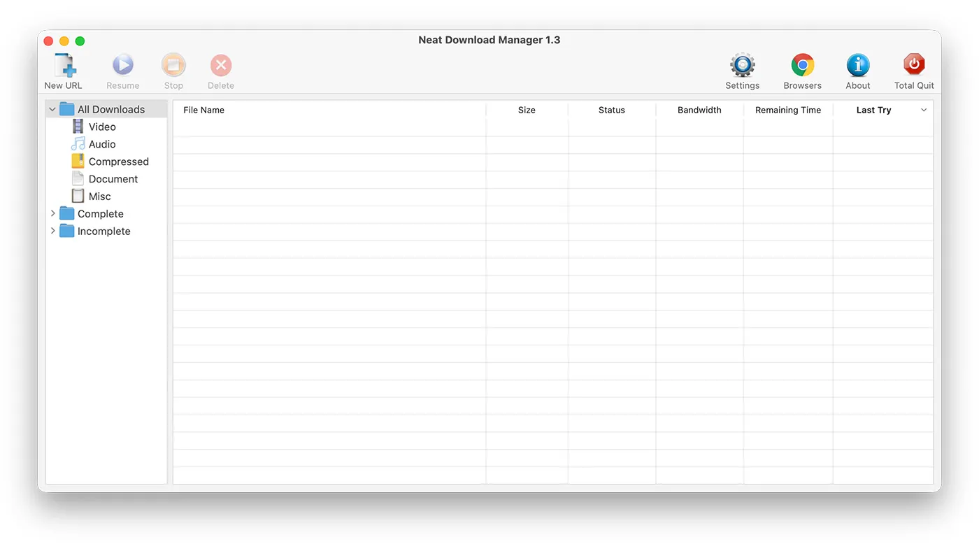 محیط Neat Download Manager در مک + دانلود Neat Download Manager با اپ استور مک ای زی