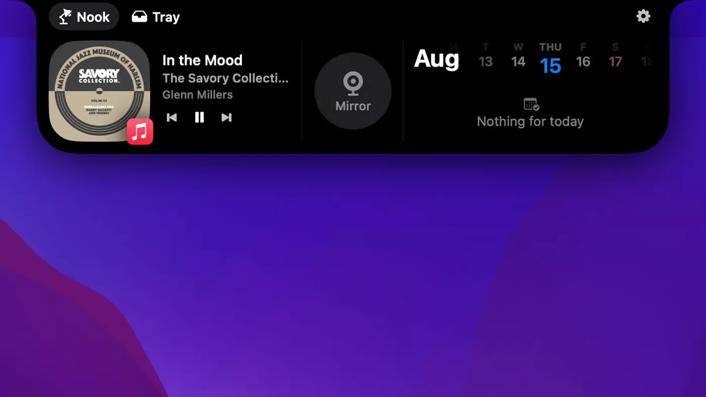 محیط NotchNook در مک + دانلود NotchNook با اپ استور مک ای زی