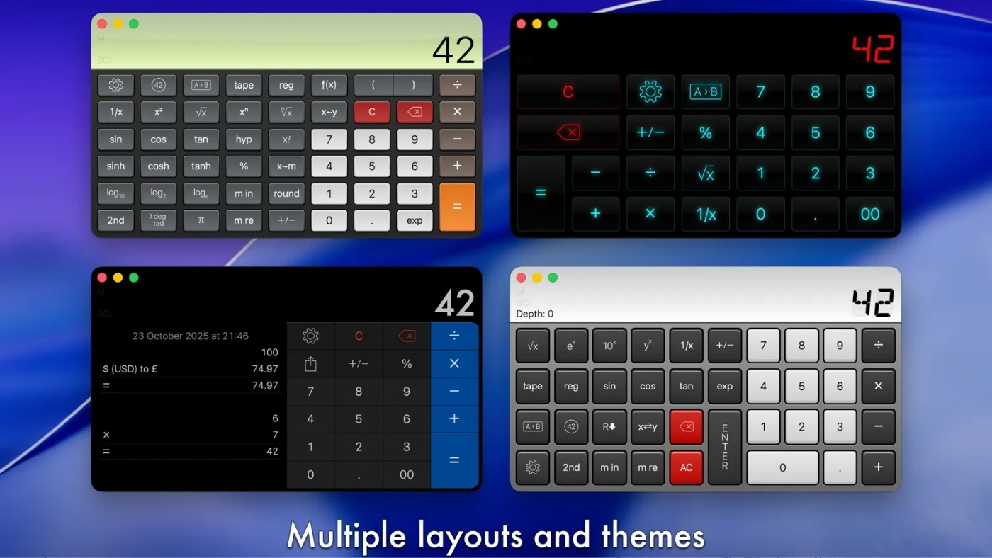 محیط PCalc در مک + دانلود PCalc با اپ استور مک ای زی