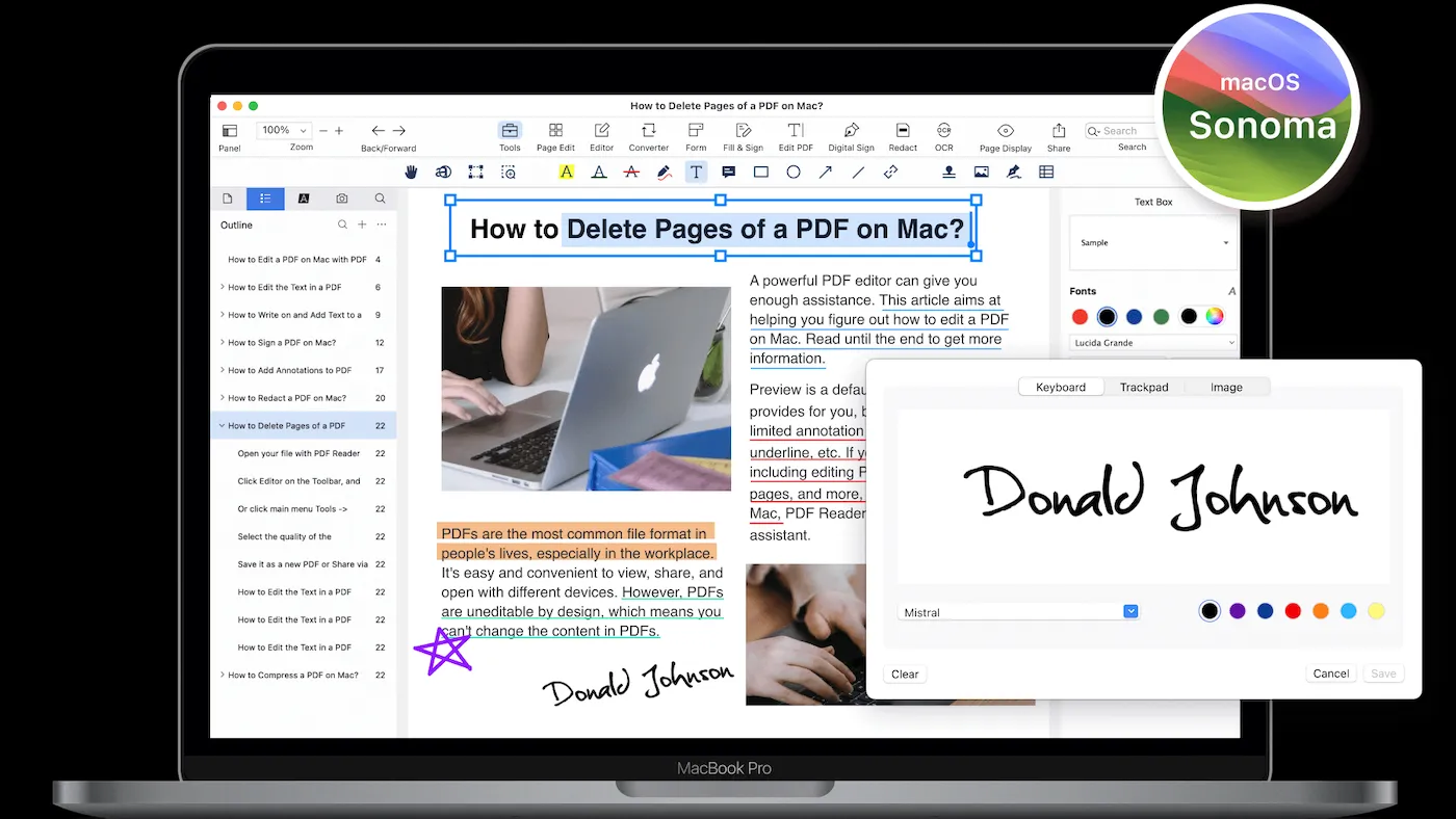 محیط PDF Reader Pro در مک + دانلود PDF Reader Pro با اپ استور مک ای زی