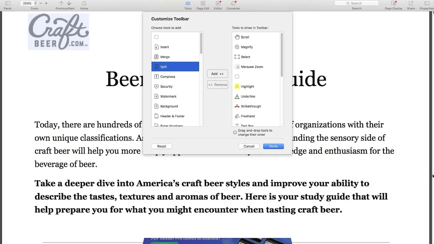 محیط PDF Reader Pro در مک + دانلود PDF Reader Pro با اپ استور مک ای زی