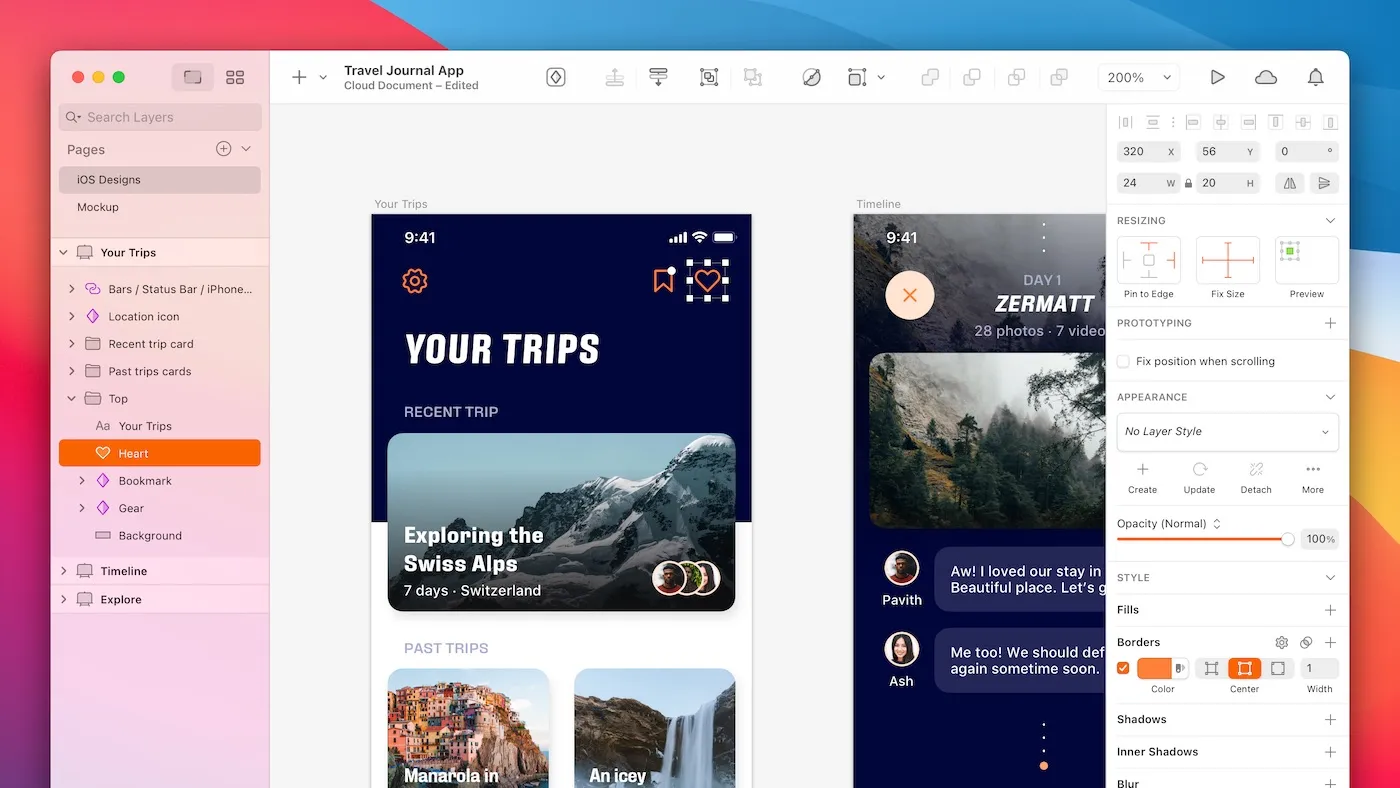 محیط Sketch در مک + دانلود Sketch با اپ استور مک ای زی