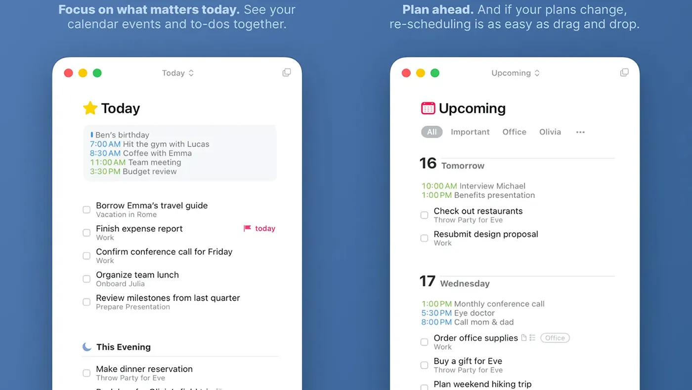 محیط Things در مک + دانلود Things با اپ استور مک ای زی