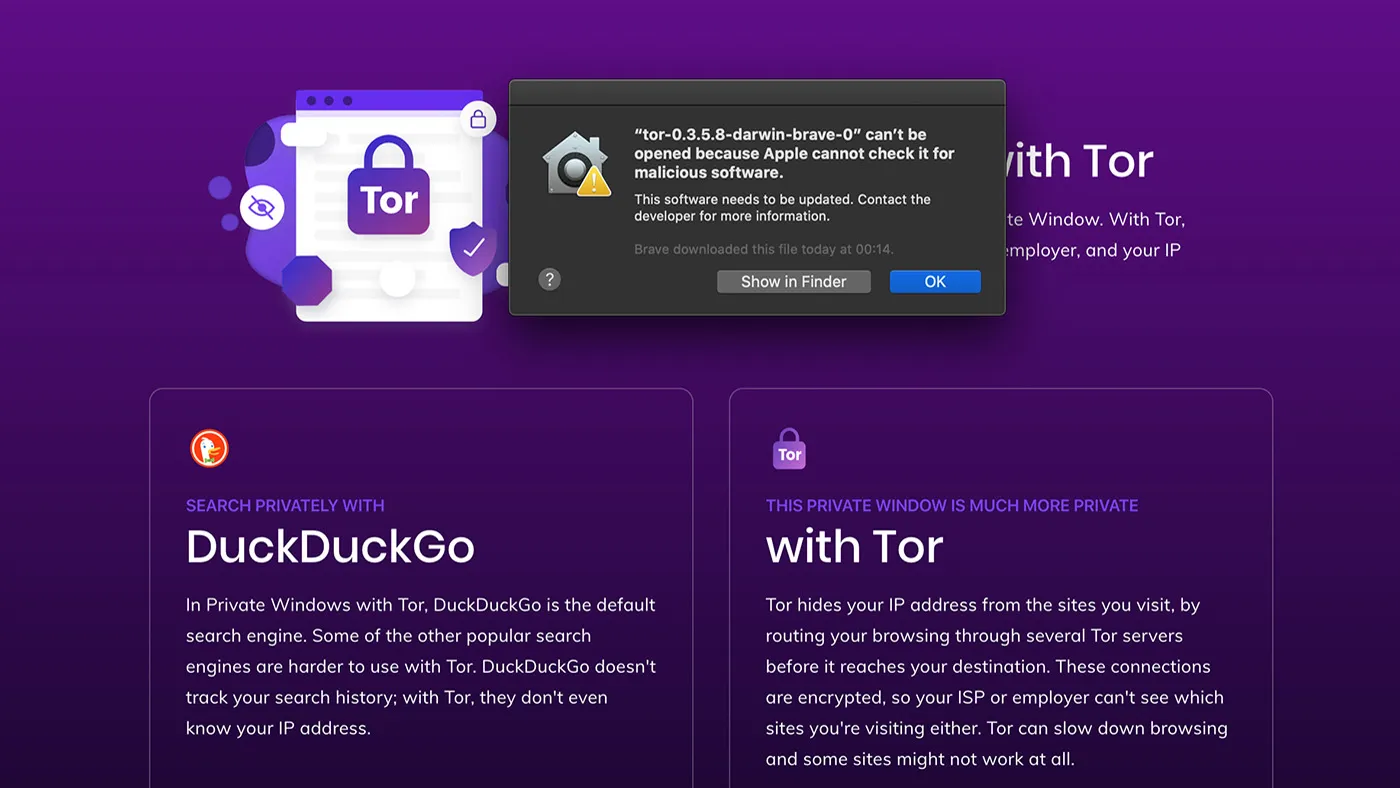 محیط Tor Browser در مک + دانلود Tor Browser با اپ استور مک ای زی