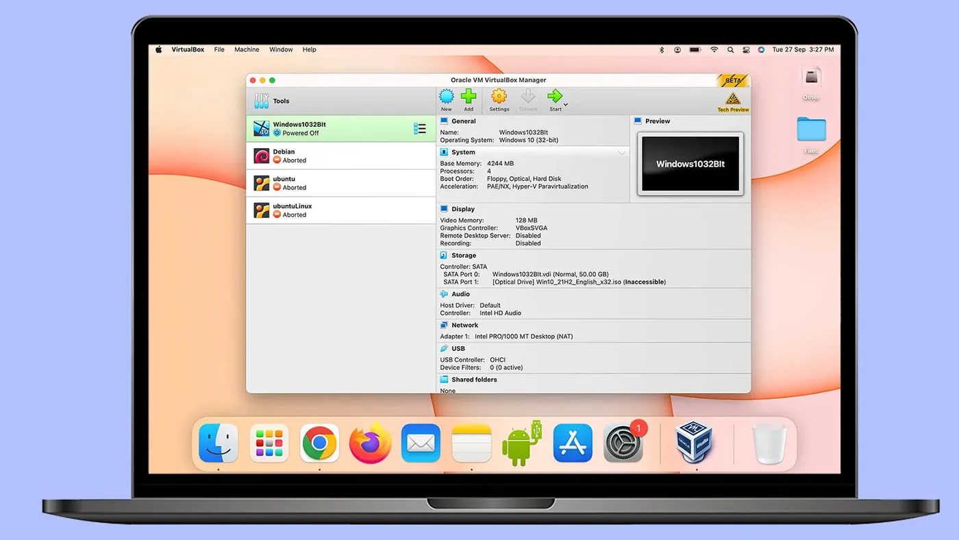 محیط VirtualBox در مک + دانلود VirtualBox با اپ استور مک ای زی