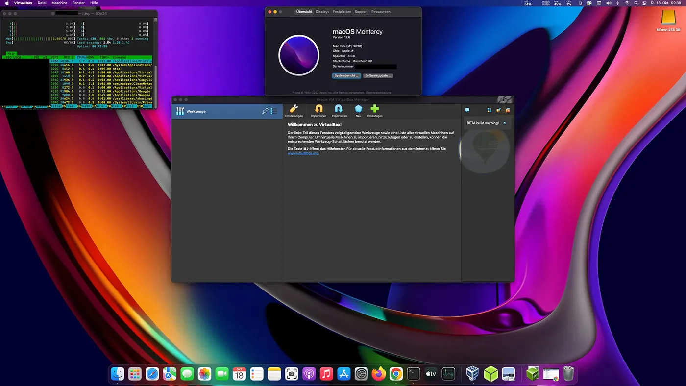 محیط VirtualBox در مک + دانلود VirtualBox با اپ استور مک ای زی