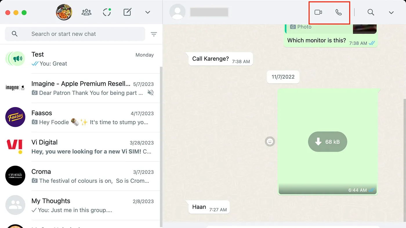 محیط WhatsApp در مک + دانلود WhatsApp با اپ استور مک ای زی