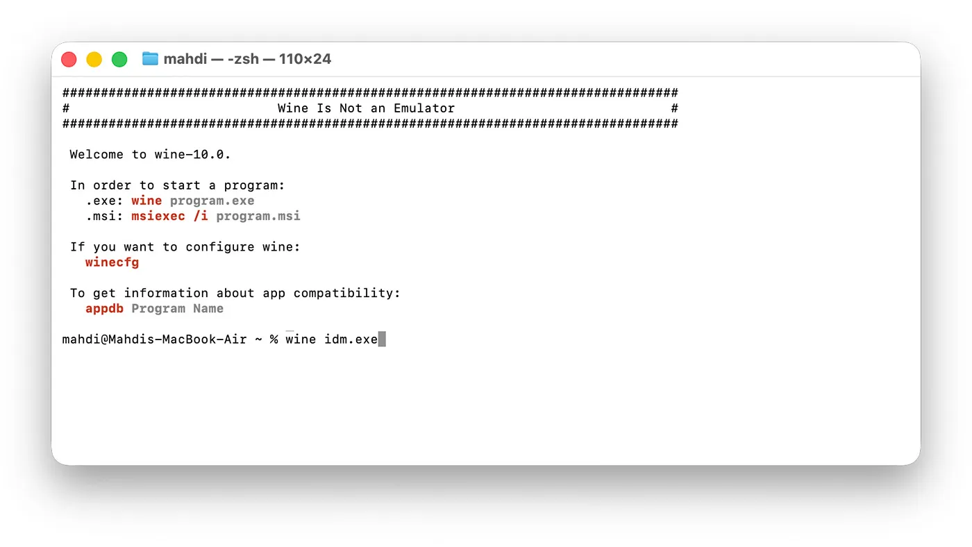 محیط Wine در مک + دانلود Wine با اپ استور مک ای زی