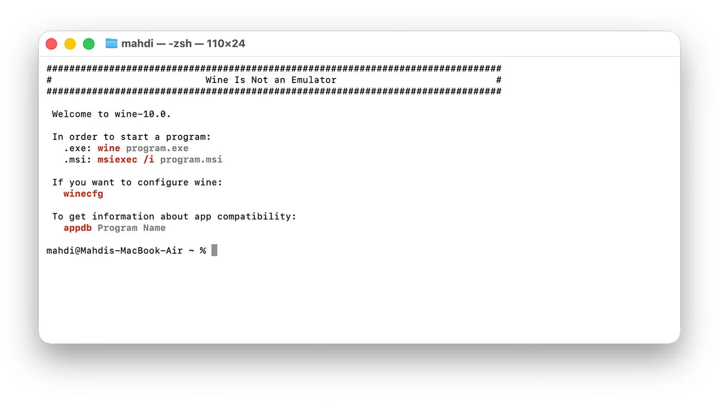 محیط Wine در مک + دانلود Wine با اپ استور مک ای زی