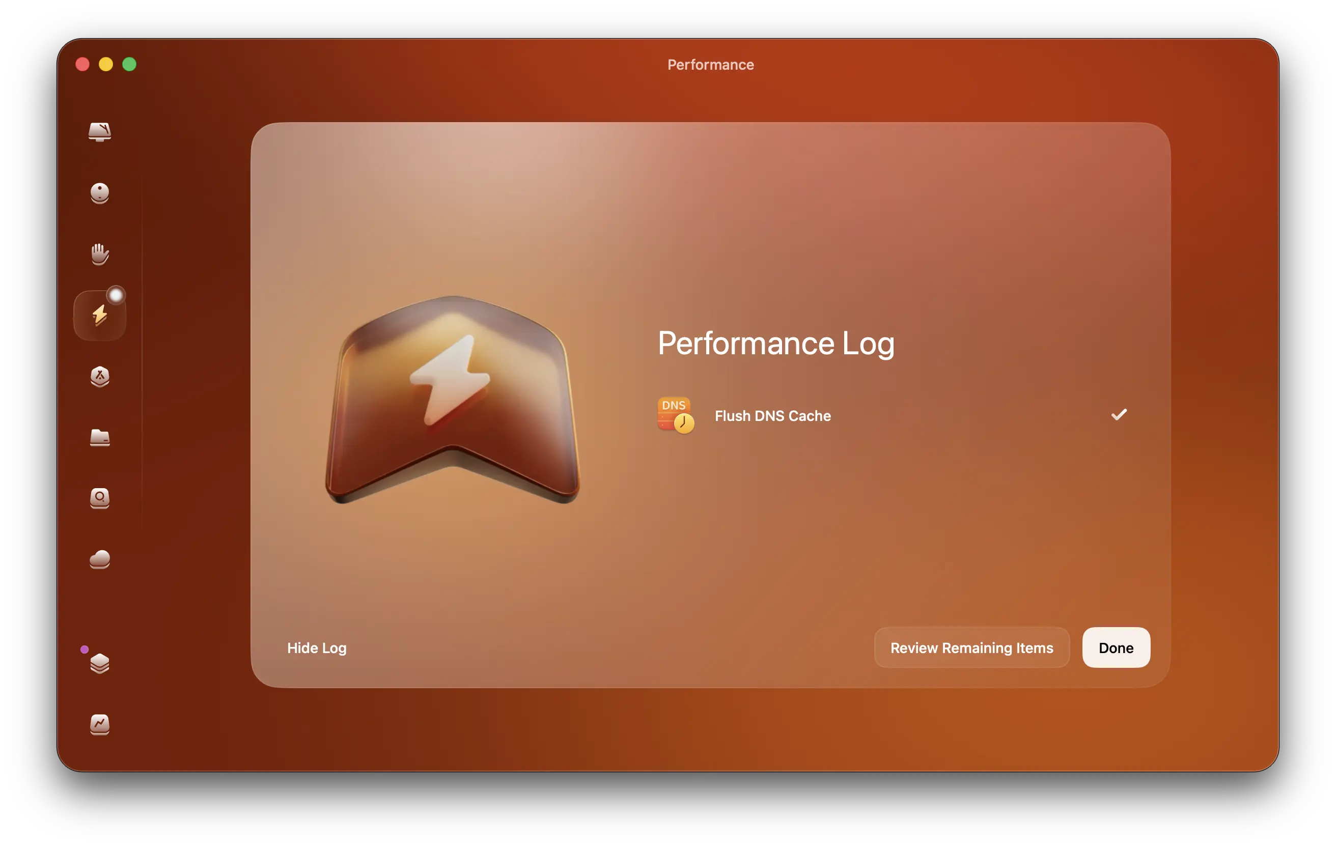 خروجی اسکن Flushdns با CleanMyMac