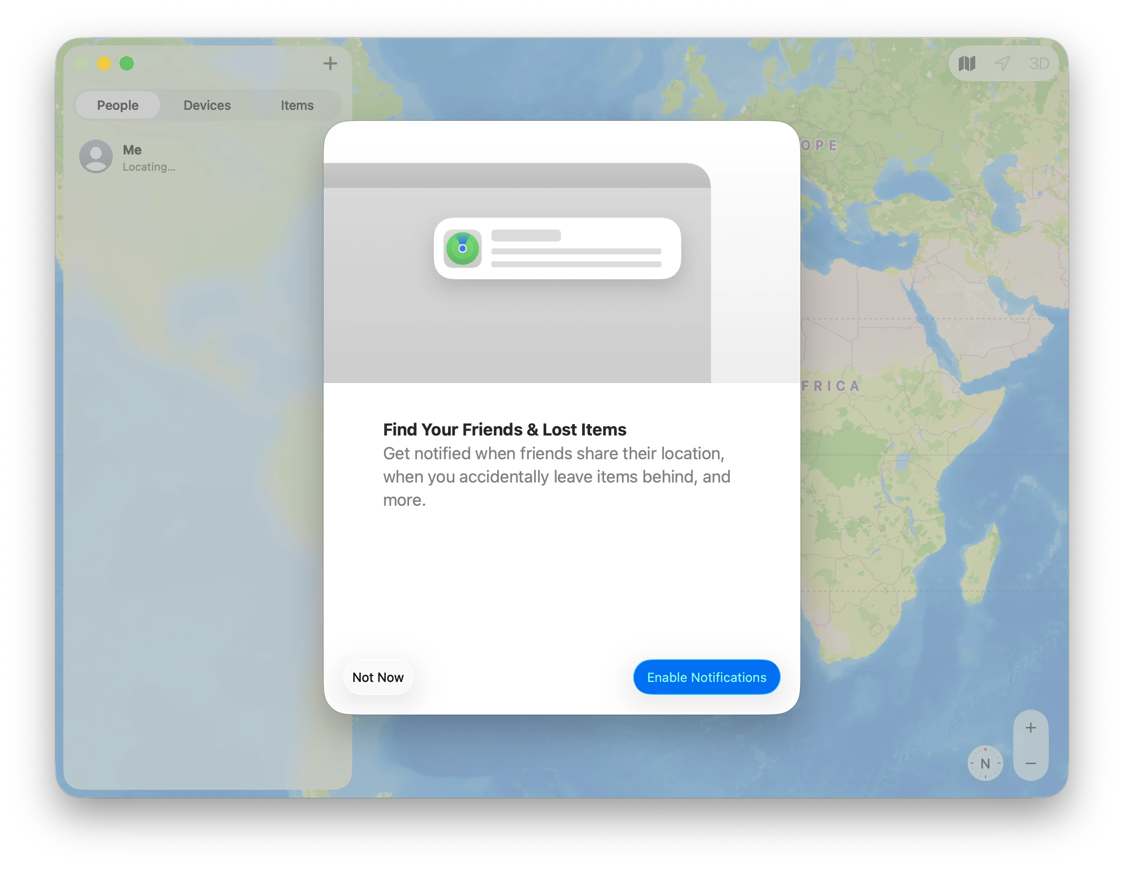 راه‌اندازی Find My روی مک