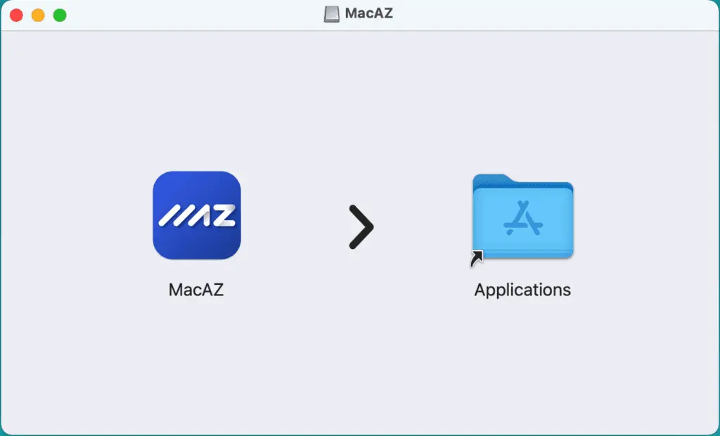 آموزش درگ اند دراپ برنامه مک ای زی به پوشه اپلیکیشن های مک