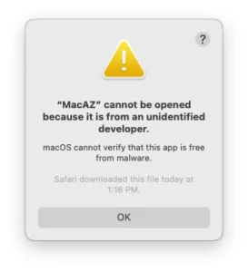 خطای ناشناخته بودن دولوپر هنگام نصب برنامه روی مک‌بوک