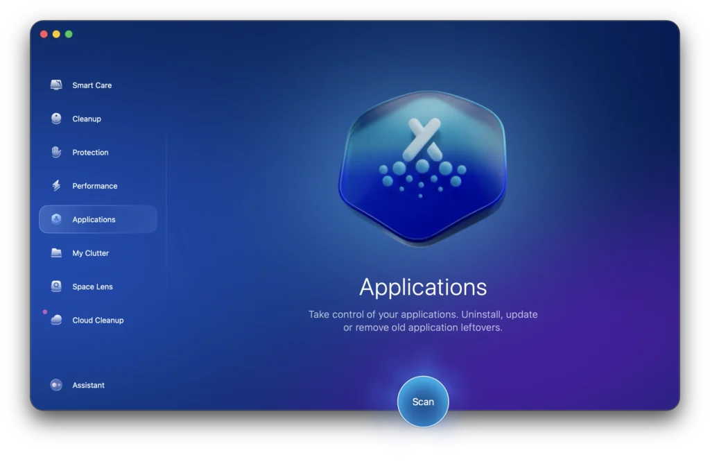 حذف اپلیکیشن‌های مورد نیاز با استفاده از CleanMyMac
